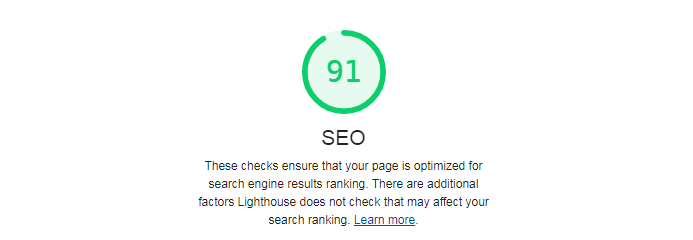 Image of seo score