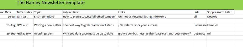 How to construct an Newsletter template