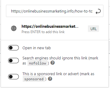 WordPress link builder example