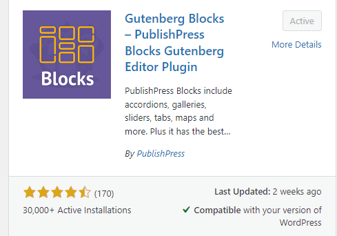 Publish press plugin block